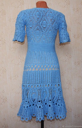Платье крючком ажурное по мотивам платья Oscar De La Renta ручной работы на заказ