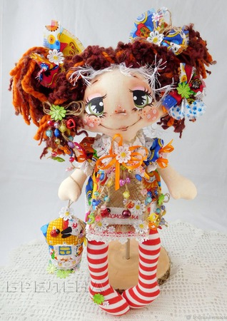 Текстильная кукла Домовушка Лапушка ручной работы на заказ