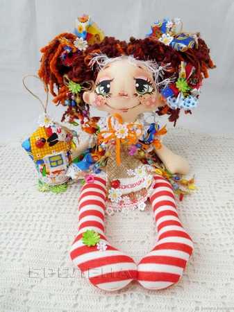 Текстильная кукла Домовушка Лапушка ручной работы на заказ