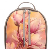 Рюкзак женский кожаный с росписью "Нежность"