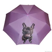 Зонт с ручной росписью "Французский бульдог"