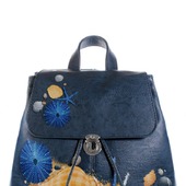 Рюкзак женский с ручной росписью из экокожи "Раковины"