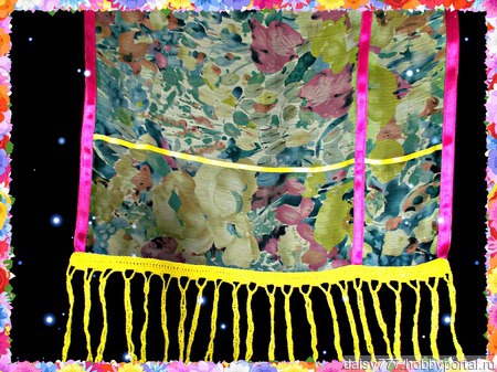 Шифоновый шарф ручной работы "Нежная фуксия" модель 2 ручной работы на заказ
