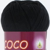 Пряжа Coco 3852- черный