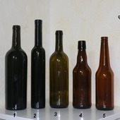 Стеклянная бутылка ваза для декорирования