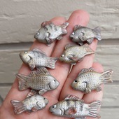 Рыбки из полимерной глины для ватных игрушек