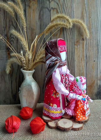 Народная кукла Ведучка с девочкой оберег помощница ручной работы на заказ