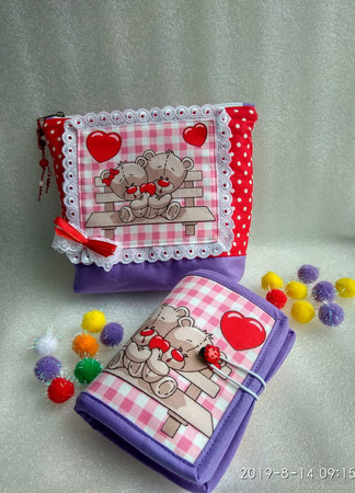 Подарочный набор "Мишки Тедди" - косметичка, несессер, органайзер ручной работы на заказ
