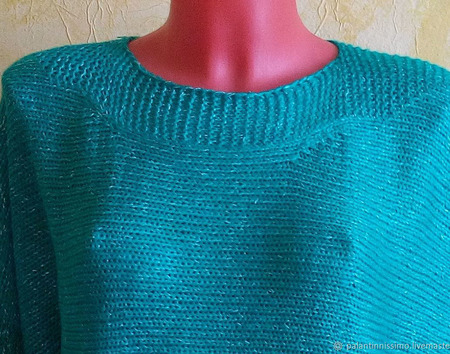 МК Женский свитер из кашемира, связанного поперек спицами ручной работы на заказ