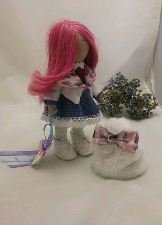 Кукла интерьерная- малышка с бантиком ручной работы на заказ