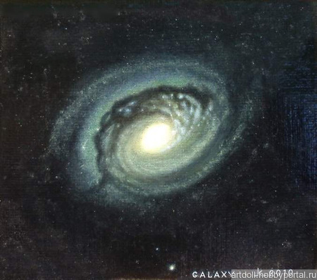 Картина "Галактика в созвездии Волосы Вероники" ручной работы на заказ