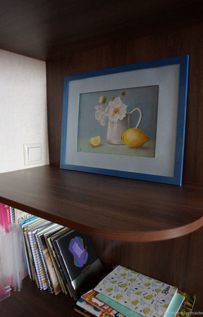 Картина пастелью "Натюрморт с лимоном" ручной работы на заказ