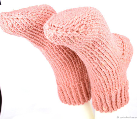 Толстые тёплые вязаные носки ручной работы на заказ