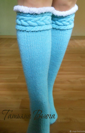 Гольфы вязаные, вязаные носки длинные "Шаманы" ручной работы на заказ