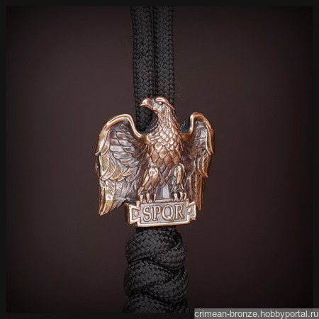 Бусина "Орел Цезаря" для темляков или браслетов, бронза ручной работы на заказ