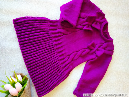 Платье вязаное для девочки ручной работы на заказ