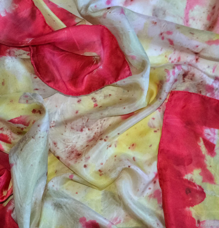 Красный шелковый платок ручной работы ручной работы на заказ