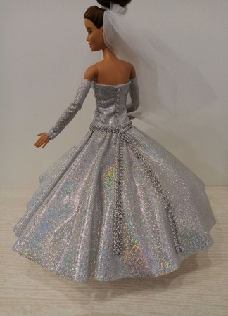 Свадебное платье для куклы ручной работы на заказ