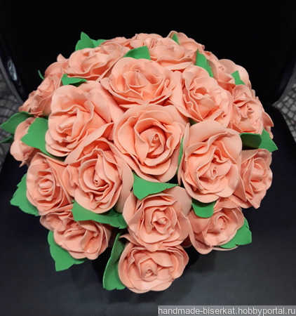 Светильник "Чайные розы" из фоамирана ручной работы на заказ
