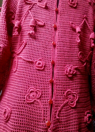 Платье вязаное крючком "По мотивам от Валентино" ручной работы на заказ
