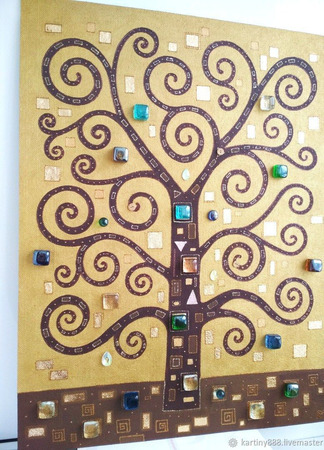 Картина "Дерево Счастья" ручной работы на заказ