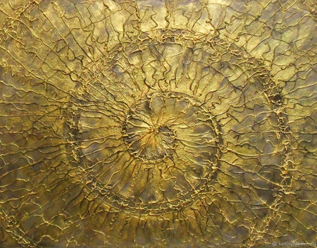 Картина абстракция "Золотая спираль" ручной работы на заказ