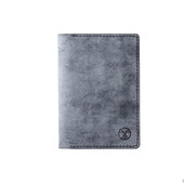 Кожаная обложка для паспорта Черный и синий