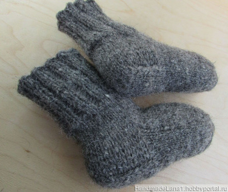 Носки детские вязаные спицами ручной работы на заказ