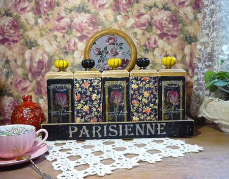 Большой набор для трав, чая, специй "Вечер в Париже" ручной работы на заказ