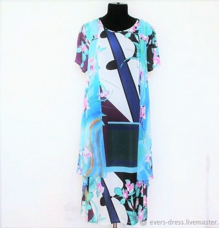 Платье летнее с отлетными деталями Печворк ручной работы на заказ