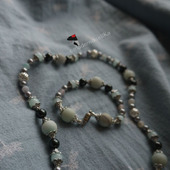 Комплекты украшений бусы с браслетом "Грозовые облака"