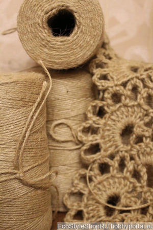 Пряжа джутовая 1.5 мм для вязания и филиграни ручной работы на заказ