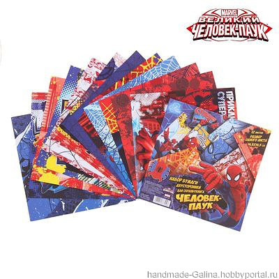 Набор бумаги для скрапбукинга "Супергерой", Человек-Паук ручной работы на заказ