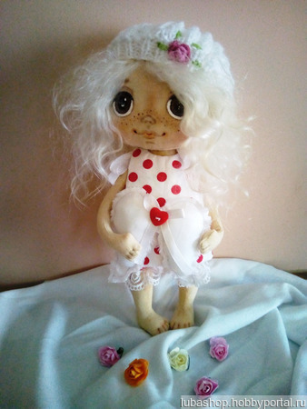 Текстильная кукла "Маленький Ангел" ручной работы на заказ