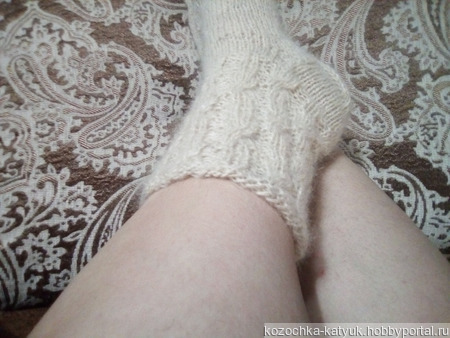 Пуховые носки женские (урюпинский козий пух) ручной работы на заказ