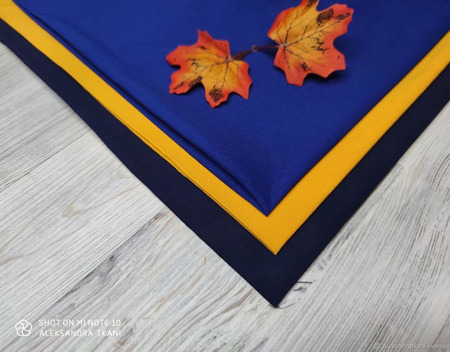 Рубашечная хлопковая ткань "Бенгалин" темно-синий ручной работы на заказ