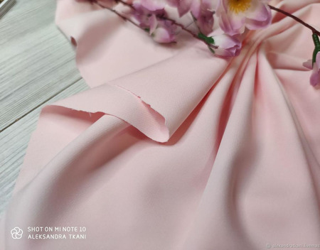 Костюмная ткань "Макларен" нежно-розовый ручной работы на заказ
