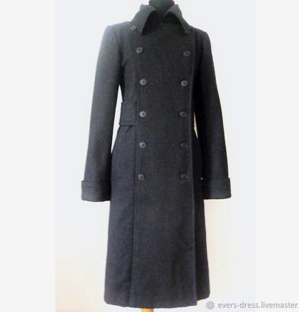 Пальто женское зимнее Шинель, шерсть ручной работы на заказ
