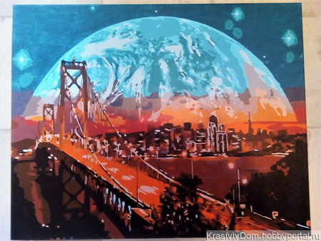 Картина "Мост в Сан-Франциско" ручной работы на заказ