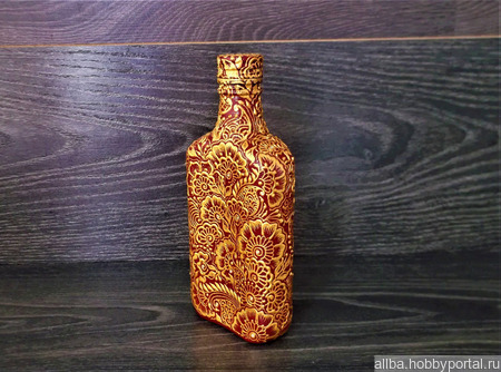 Бутылка декоративная "Мехенди" ручной работы на заказ