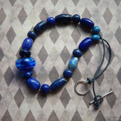 : ,    (blue beads)
