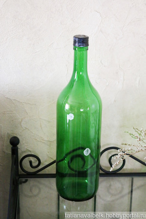 Бутылка зеленое стекло 1,5 л "Морской Трофей" ручной работы на заказ