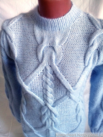 Ангоровый свитер - платье ручной вязки в Москве ручной работы на заказ