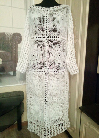Платье "Белая метелица" ручной работы на заказ