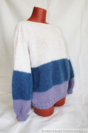 Вязаный свитер в стиле ColorBlock ручной работы на заказ