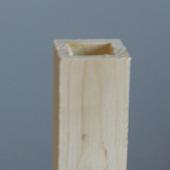 Ваза квадратная из дерева для декора и декупажа высотой 17см ВКВ174