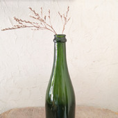 Бутылка винная зелено-оливковая