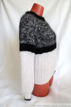 Нежнейший свитер из ангоры и кид-мохера на шелке ручной работы на заказ