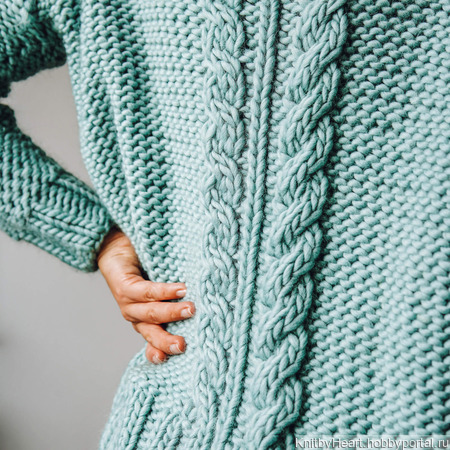 Модный вязаный свитер крупной вязки ручной работы ручной работы на заказ
