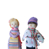 Куклы парные "Мальчик и девочка (крестьянские дети)